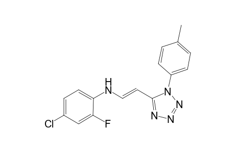 4-Chloro-2-fluoro-N-((E)-2-[1-(4-methylphenyl)-1H-tetraazol-5-yl]ethenyl)aniline