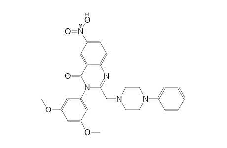 4(3H)-quinazolinone, 3-(3,5-dimethoxyphenyl)-6-nitro-2-[(4-phenyl-1-piperazinyl)methyl]-