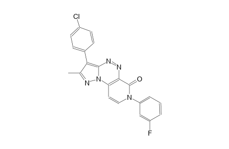 pyrazolo[5,1-c]pyrido[4,3-e][1,2,4]triazin-6(7H)-one, 3-(4-chlorophenyl)-7-(3-fluorophenyl)-2-methyl-