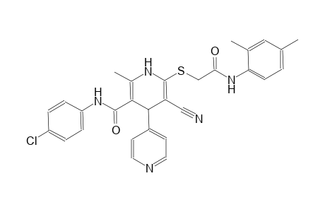 N-(4-chlorophenyl)-5-cyano-6-((2-((2,4-dimethylphenyl)amino)-2-oxoethyl)thio)-2-methyl-1,4-dihydro-[4,4'-bipyridine]-3-carboxamide