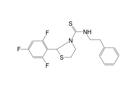 N-(2-phenylethyl)-2-(2,4,6-trifluorophenyl)-1,3-thiazolidine-3-carbothioamide