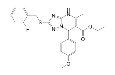 ethyl 2-[(2-fluorobenzyl)sulfanyl]-7-(4-methoxyphenyl)-5-methyl-4,7-dihydro[1,2,4]triazolo[1,5-a]pyrimidine-6-carboxylate