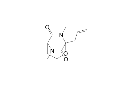 2-Oxa-6,8-diazabicyclo[3.2.2]nonane-7,9-dione, 6,8-dimethyl-1-(2-propenyl)-