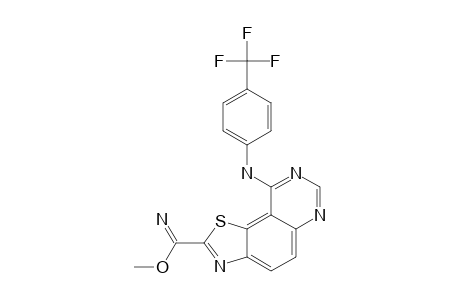 METHYL-9-[4-(TRIFLUOROMETHYL)-PHENYLAMINO]-THIAZOLO-[5,4-F]-QUINAZOLINE-2-CARBIMIDATE