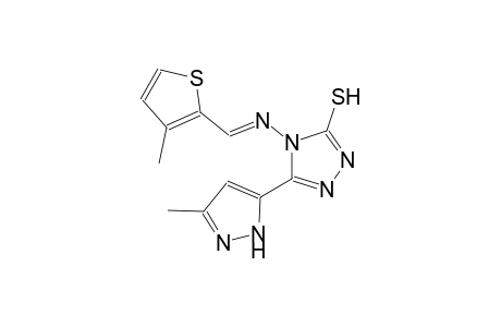 5-(3-methyl-1H-pyrazol-5-yl)-4-{[(E)-(3-methyl-2-thienyl)methylidene]amino}-4H-1,2,4-triazole-3-thiol