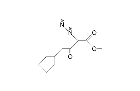 4-Cyclopentyl-2-diazo-3-oxo-butanoic acid, methyl ester