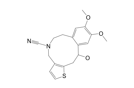 1,2-HYDROXY-9,10-DIMETHOXY-4,5,6,7,12,13-HEXAHYDROTHIENO-[3,2-C]-[3]-BENZAZECINE-5-CARBONITRILE