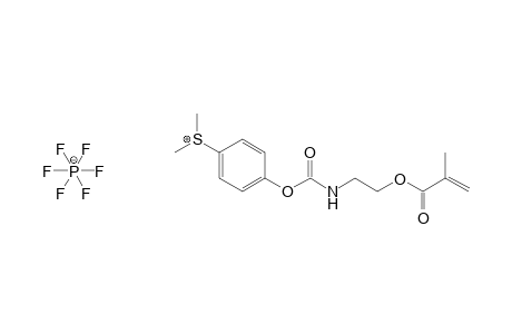 Sulfonium, dimethyl[4-[[[[2-[(2-methyl-1-oxo-2-propenyl)oxy]ethyl]amino]carbonyl]oxy]phenyl]-,hexafluorophosphate(1-)