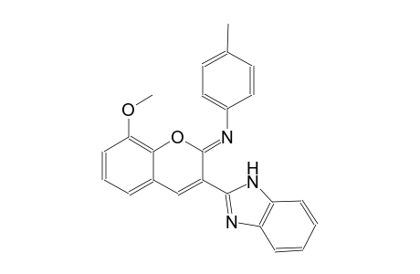 N-[(2Z)-3-(1H-benzimidazol-2-yl)-8-methoxy-2H-chromen-2-ylidene]-4-methylaniline