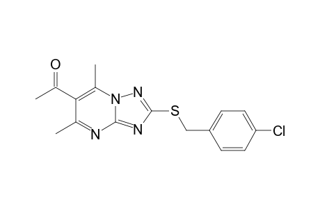 6-ACETYL-2-(4-CHLOROBENZYLTHIO)-5,7-DIMETHYL-1,2,4-TRIAZOLO-[1.5-A]-PYRIMIDINE