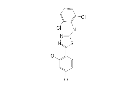 2-(2,6-DICHLOROPHENYLAMINO)-5-(2,4-DIHYDROXYPHENYL)-1,3,4-THIADIAZOLE