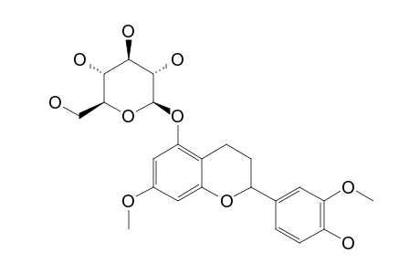 4'-HYDROXY-7,3'-DIMETHOXYFLAVAN-5-O-BETA-D-GLUCOPYRANOSIDE
