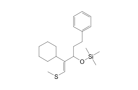 (E)-2-Cyclohexyl-5-phenyl-1-(methylthio)-1-penten-3-ol trimethylsilyl ether
