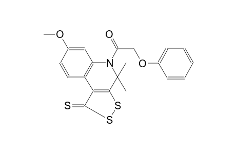 1H-[1,2]dithiolo[3,4-c]quinoline-1-thione, 4,5-dihydro-7-methoxy-4,4-dimethyl-5-(phenoxyacetyl)-