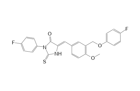 (5Z)-5-{3-[(4-fluorophenoxy)methyl]-4-methoxybenzylidene}-3-(4-fluorophenyl)-2-thioxo-4-imidazolidinone