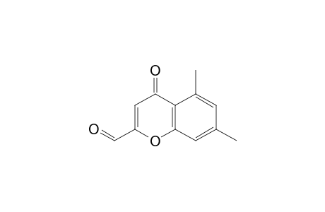 4-keto-5,7-dimethyl-chromene-2-carbaldehyde