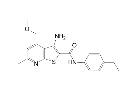 3-Amino-N-(4-ethylphenyl)-4-(methoxymethyl)-6-methylthieno[2,3-b]pyridine-2-carboxamide