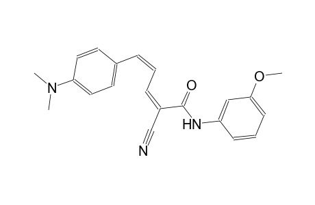 (2Z,4Z)-2-cyano-5-[4-(dimethylamino)phenyl]-N-(3-methoxyphenyl)-2,4-pentadienamide
