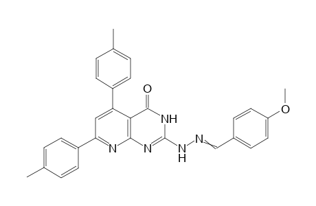 2-(2-(4-Methoxybenzylidene)hydrazinyl)-5,7-di-p-tolylpyrido[2,3-d]pyrimidin-4(3H)-one