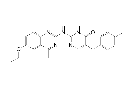2-[(6-ethoxy-4-methyl-2-quinazolinyl)amino]-6-methyl-5-(4-methylbenzyl)-4(3H)-pyrimidinone
