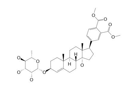 DIMETHYL-4-[3-BETA-[(6-DEOXY-ALPHA-L-MANNOPYRANOSYL)-OXY]-14-BETA-HYDROXYANDROST-4-EN-17-BETA-YL]-PHTHALATE