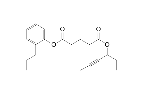 Glutaric acid, hex-4-yn-3-yl 2-propylphenyl ester