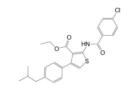 ethyl 2-[(4-chlorobenzoyl)amino]-4-(4-isobutylphenyl)-3-thiophenecarboxylate