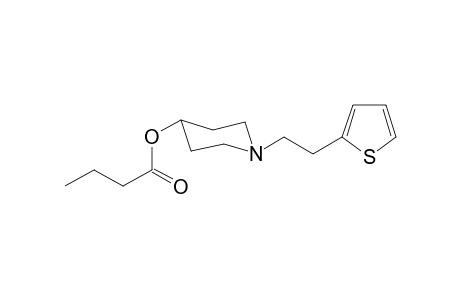1-[2-(Thiophen-2-yl)ethyl]piperidin-4-yl butanoate