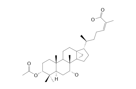 DYSOXYLIC-ACID-A;#7;(20S)-3-ALPHA-ACETOXY-7-ALPHA-HYDROXY-4,4,8-BETA-TRIMETHYL-14,18-CYCLO-5-ALPHA,13-ALPHA,14-ALPHA,17-ALPHA-CHOLEST-24Z-EN-26-OIC-ACID