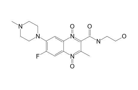 N-[6-FLUORO-7-(4-METHYL-1-PIPERAZINYL)-3-METHYL-2-QUINOXALOYL]-2-AMINO-ETHANOL-1,4-DIOXIDE