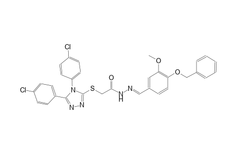 N'-{(E)-[4-(benzyloxy)-3-methoxyphenyl]methylidene}-2-{[4,5-bis(4-chlorophenyl)-4H-1,2,4-triazol-3-yl]sulfanyl}acetohydrazide