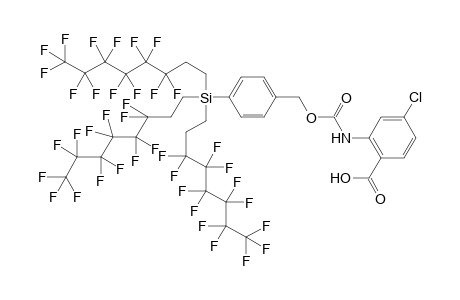 4-Chloro-2-(4'-{tris[(2"-(Perfluorohexyl)ethyl]silyl}benzyl)-oxycarbonyl]amino)-benzoic acid