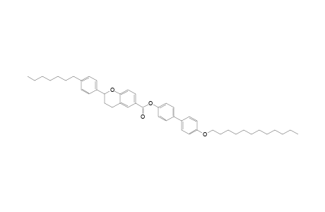 2-(4-Heptylphenyl)-2,3-dihydrobenzopyran-6-carboxylic Acid 4'-(Dodecyloxy)biphenyl-4-yl Ester