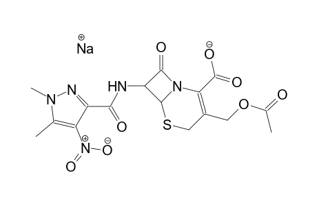 sodium 3-[(acetyloxy)methyl]-7-{[(1,5-dimethyl-4-nitro-1H-pyrazol-3-yl)carbonyl]amino}-8-oxo-5-thia-1-azabicyclo[4.2.0]oct-2-ene-2-carboxylate