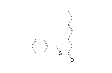 S-Benzyl 2,4-dimethylhept-4-enethioate
