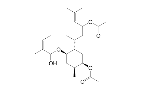 (1R*,2S*,4R*,5S*)-4-(Acetyloxy)-2-[3-(acetyloxy)-1,5-dimethylhex-4-enyl]-5-methylcyclohexyl (2Z)-2-Methylbut-2-enoate