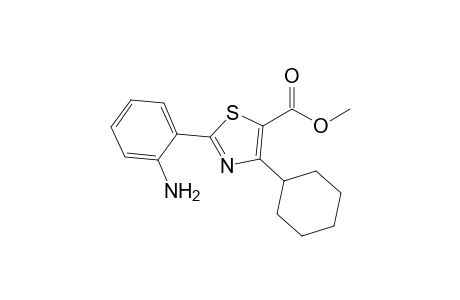 2-(2-aminophenyl)-4-cyclohexyl-5-thiazolecarboxylic acid methyl ester