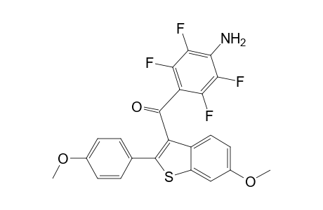 3-(4-Amino-2,3,5,6-tetrafluorobenzoyl)-6-methoxy-2-(4-methoxyphenyl)benzo[b]thiophene