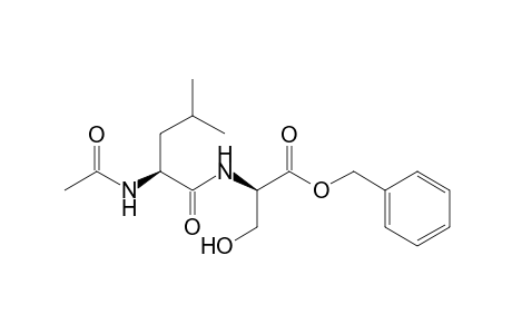Benzyl (2R,2'S)-2-(2'-acetamido-4'-methylpentanoyl)amino-3-hydroxypropionate