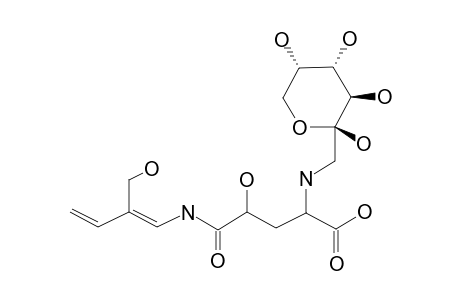 KWANSONINE-B;N(2)-(1-BETA-D-FRUCTOPYRANOSYL)-N(5)-(2-HYDROXYMETHYL-BUTADIENYL)-GAMMA-HYDROXYGLUTAMINE