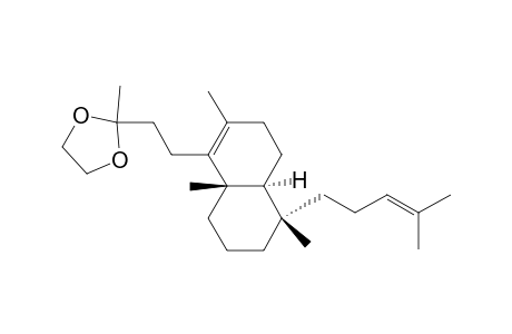 4-[(4aS,5S,8aS)-(+)-3,4,4a,5,6,7,8,8a-octahydro-2,5,8a-trimethyl-5-(4'-methylpent-3'-enyl)naphthalen-1-yl]butan-2-one-ethylene acetal
