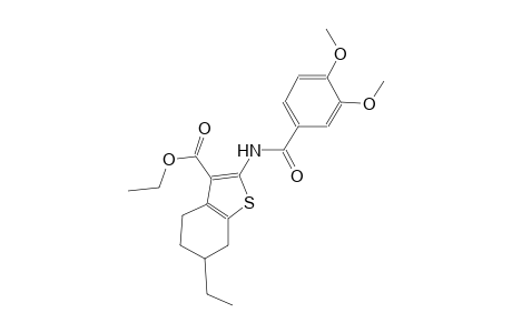ethyl 2-[(3,4-dimethoxybenzoyl)amino]-6-ethyl-4,5,6,7-tetrahydro-1-benzothiophene-3-carboxylate