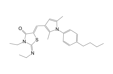 (2E,5Z)-5-{[1-(4-butylphenyl)-2,5-dimethyl-1H-pyrrol-3-yl]methylene}-3-ethyl-2-[(E)-ethylimino]-1,3-thiazolidin-4-one