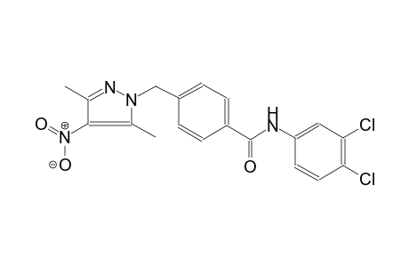 N-(3,4-dichlorophenyl)-4-[(3,5-dimethyl-4-nitro-1H-pyrazol-1-yl)methyl]benzamide