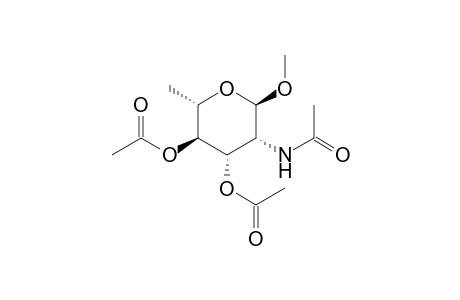.alpha.-L-Mannopyranoside, methyl 2-(acetylamino)-2,6-dideoxy-, 3,4-diacetate