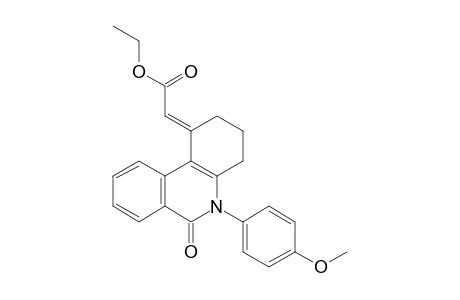 ethyl (E)-[5-(4-methoxyphenyl)-6-oxo-3,4,5,6-tetrahydrophenanthridin-1(2H)-ylidene]acetate