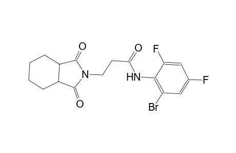 N-(2-bromo-4,6-difluorophenyl)-3-(1,3-dioxooctahydro-2H-isoindol-2-yl)propanamide