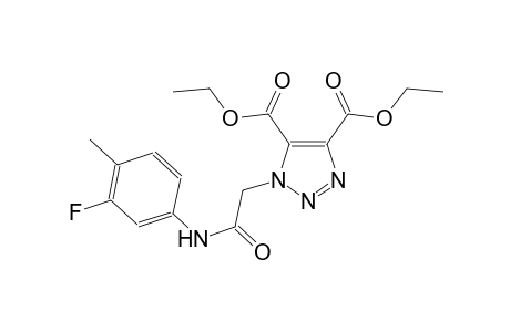 diethyl 1-[2-(3-fluoro-4-methylanilino)-2-oxoethyl]-1H-1,2,3-triazole-4,5-dicarboxylate