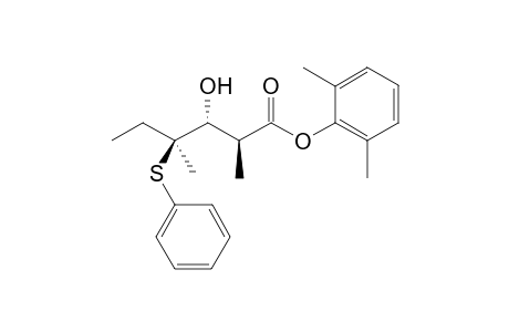 anti,anti-(2RS,3RS,4RS)-2,6-Dimethylpheny 2,4-dimethyl-3-hydroxy-4-(phenylsulfanyl)hexanoate