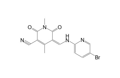 (5Z)-5-{[(5-bromo-2-pyridinyl)amino]methylene}-1,4-dimethyl-2,6-dioxo-1,2,5,6-tetrahydro-3-pyridinecarbonitrile